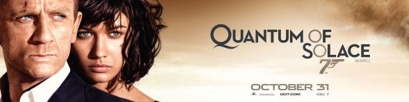Quantum of Solace poster with Daniel Craig as James Bond and Olga Kurylenko by Greg Williams 002